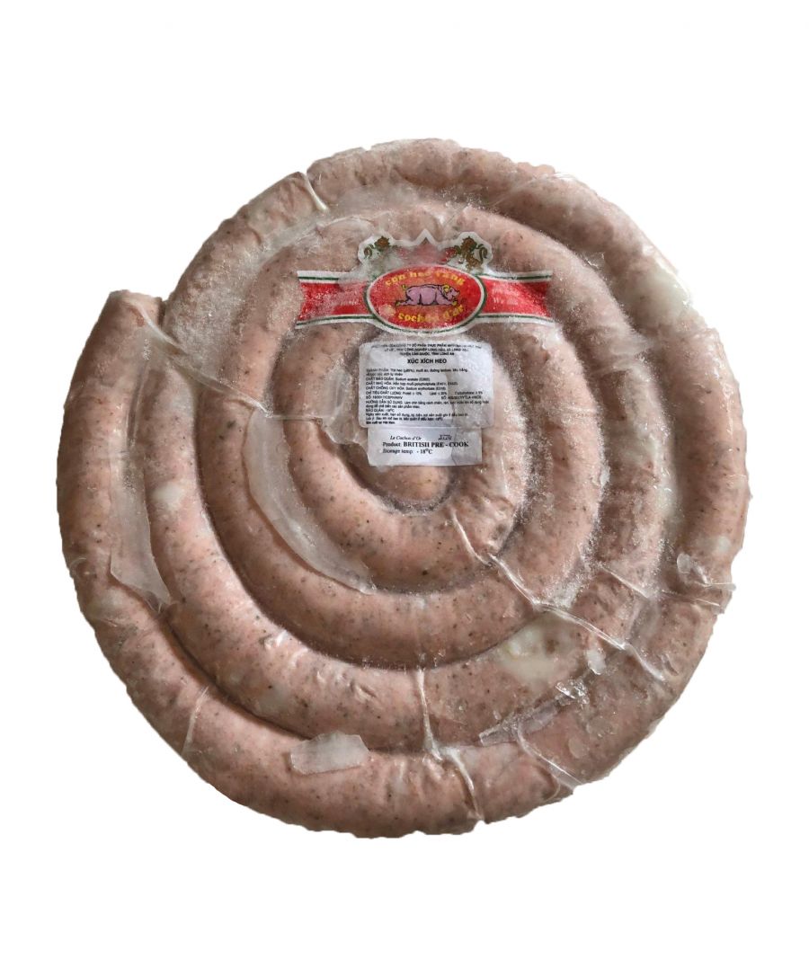 Xúc xích Anh nấu cuộn 2m (British sausage recook - British Banger) - Gói 2 kg