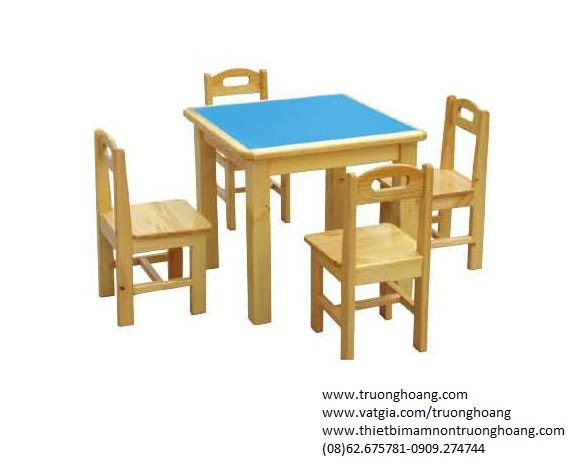 Bán bàn học gỗ cho trẻ em mầm non mẫu giáo tiểu học