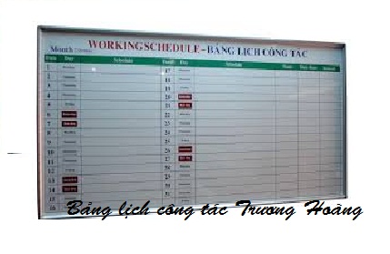 Giá bảng lịch công tác - bảng lịch văn phòng kích thước 1200 x 1400 mm