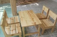 bàn ghế gỗ thông pallet