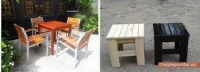 gỗ thông làm bàn ghế