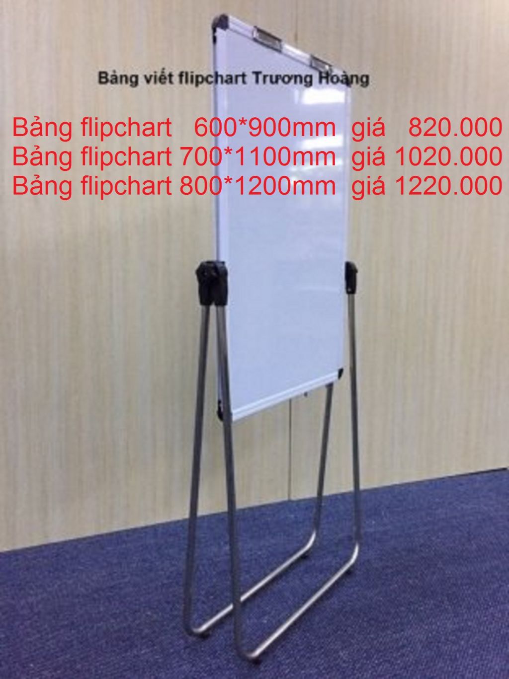 Bán bảng Flipchart Silicon chân gấp chữ U khung chân inox FB-66 (KT: 80X120cm) giá rẻ tại tphcm