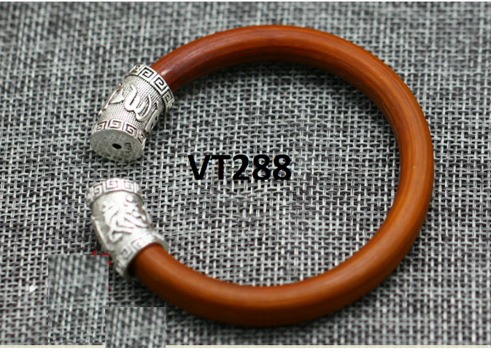 Vòng Tay Gỗ Vine Tây Tạng - Lục Tự Minh Chú - VT288