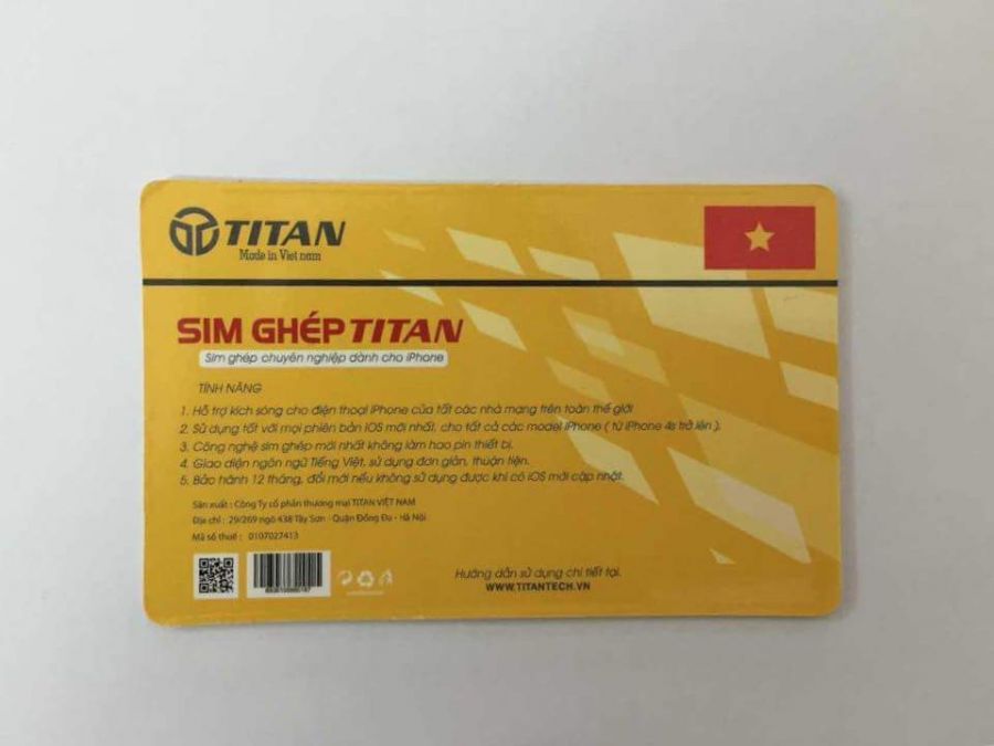SIM ghép TITAN - Made in Việt Nam unlock tất cả fix full lỗi tất cả iOs ,kể cả iOs 9.2 của iPhone 6s - 7