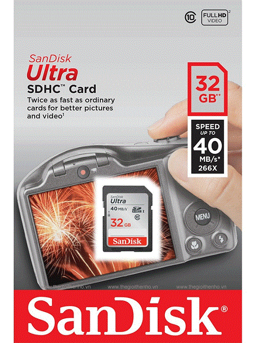 Thẻ nhớ SD Sandisk 32Gb 48mb/s