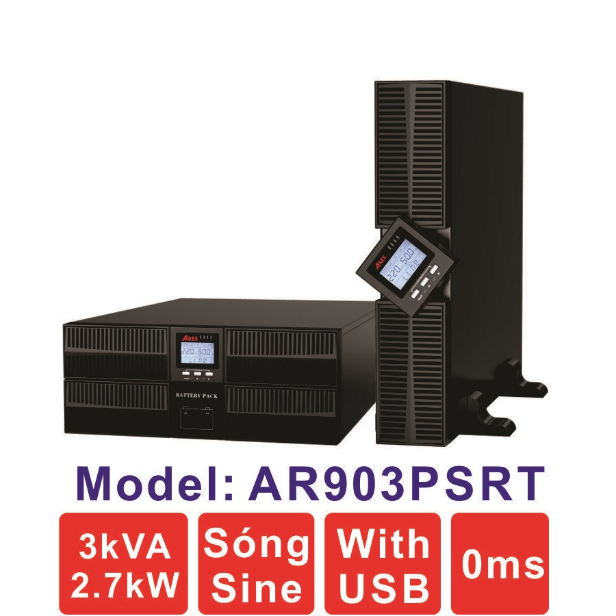 Bộ Lưu Điện UPS ARES AR903PSRT (With USB)
