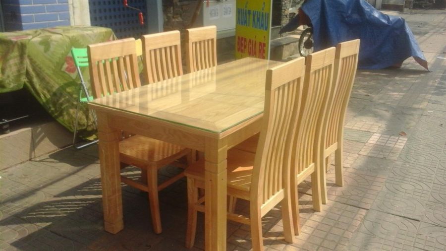 Bộ bàn ghế gỗ thông cao cấp TH011