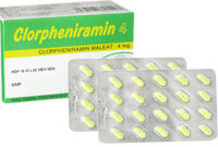 Clorpheniramin4 Viêm mũi dị ứng, chảy nước mũi, nghẹt mũi, sổ mũi.