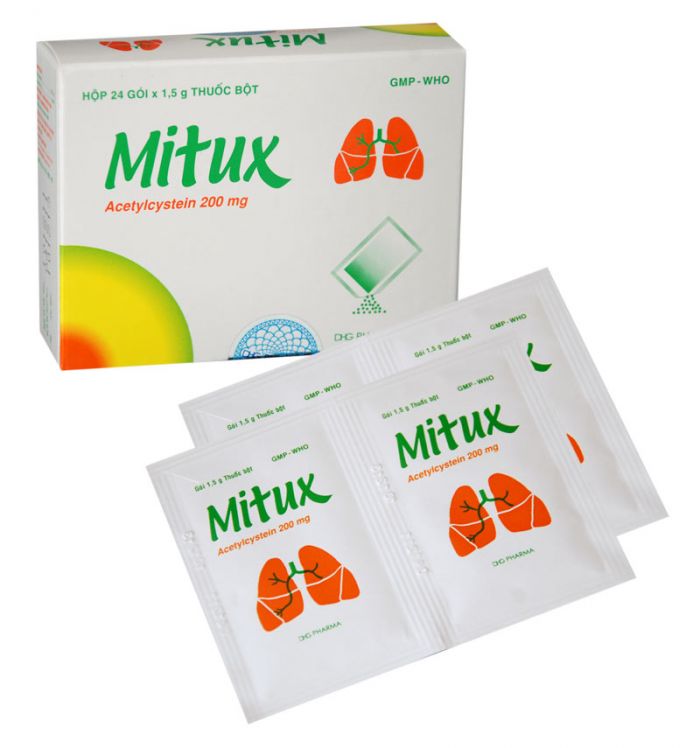 Mitux Thuốc điều trị các rối loạn về tiết dịch niêm mạc đường hô hấp