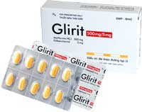 Glirit 500mg/5mg Thuốc điều trị đái tháo đường typ II