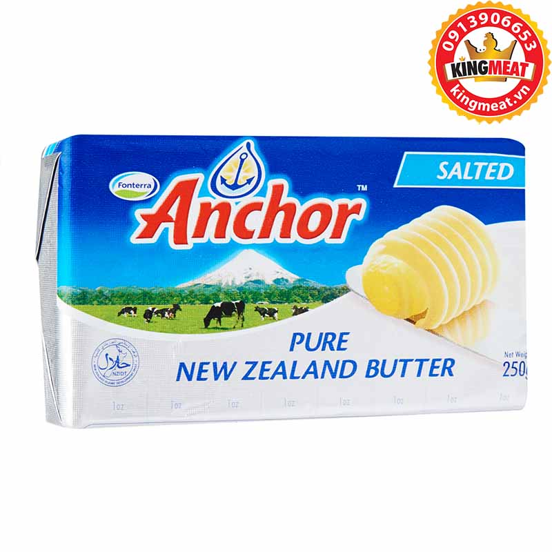 BƠ MẶN ANCHOR - ANCHOR SALTED BUTTER NEW ZEALAND - MIẾNG 250g