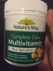 Vitamin tổng hợp & tảo biển Nature’s Way Multivitamin &Spirulina 200 viên