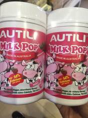 Kẹo sữa vị Vanilla, dâu ATILI MILK POP 850mg 180 viên