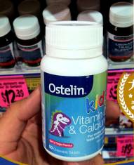 Bổ sung canxi và vitamin D cho bé -Ostelin Calcium & vitamin D Kids Chewable 50 viên