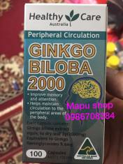 Viên tuần hoàn não Healthy Care Ginkgo Biloba 2000mg