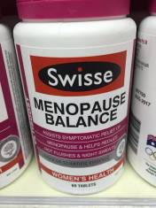 Swisse Menopause Balance 60 viên ( Cân bằng nội tiết tố nữ tiền mãn kinh)