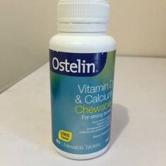 Vitamin D & Calcium hộp 60 viên nhai được của Ostelin Úc