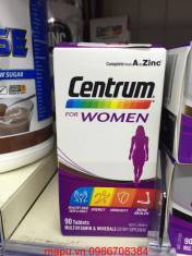 Vitamin tổng hợp cho phụ nữ Centrum for women 90 viên
