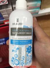 Sữa tắm cho em bé Brauer Baby Bath + Body wash 250ml